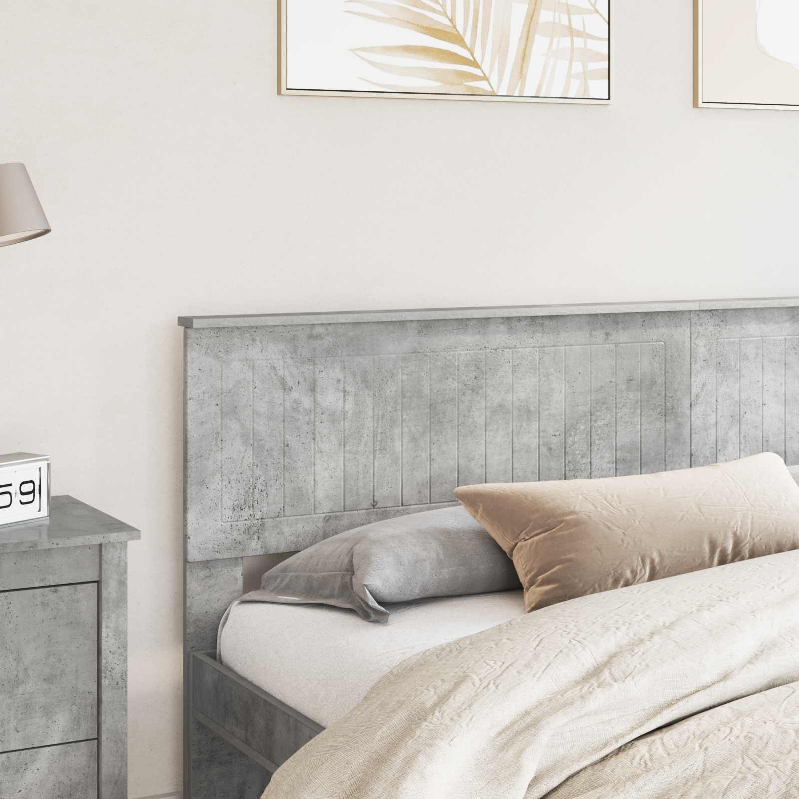 Κεφαλάρι Σκυρόδεμα Γκρι 200 cm Επεξεργασμένο ξύλο - Pakobazaar