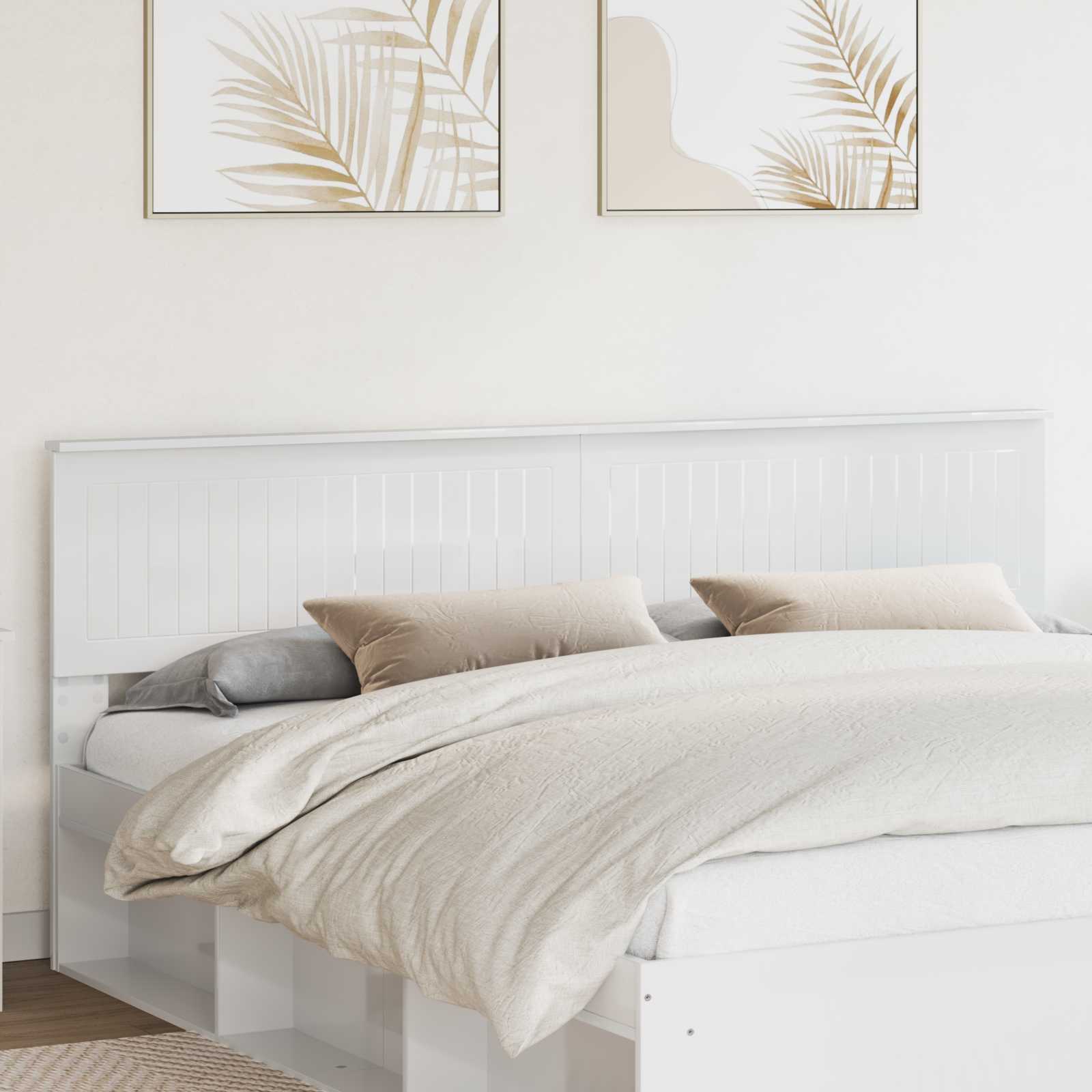 Κεφαλάρι Λαμπερό Λευκό 200 cm Επεξεργασμένο ξύλο - Pakobazaar