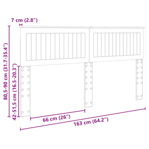 Κεφαλάρι Λευκό 160 cm Επεξεργασμένο ξύλο - Pakobazaar