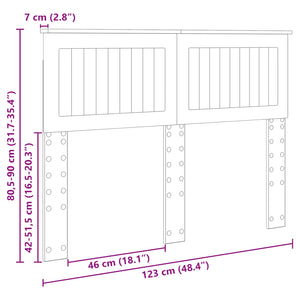 Κεφαλάρι Καφέ δρυς 120 cm Επεξεργασμένο ξύλο - Pakobazaar