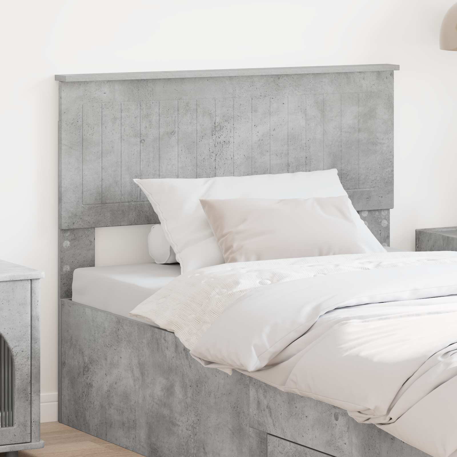 Κεφαλάρι Σκυρόδεμα Γκρι 100 cm Επεξεργασμένο ξύλο - Pakobazaar