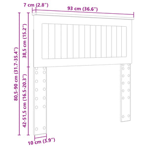 Κεφαλάρι Artisan Oak 90 cm Επεξεργασμένο ξύλο - Pakobazaar