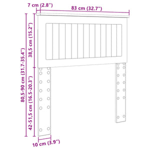 Κεφαλάρι Καφέ δρυς 80 cm Επεξεργασμένο ξύλο - Pakobazaar