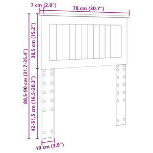 Κεφαλάρι Καφέ δρυς 75 cm Επεξεργασμένο ξύλο - Pakobazaar