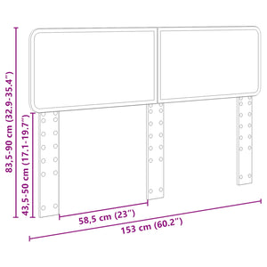 Κεφαλάρι Καπνιστό Δρύς 150 cm Επεξεργασμένο ξύλο - Pakobazaar