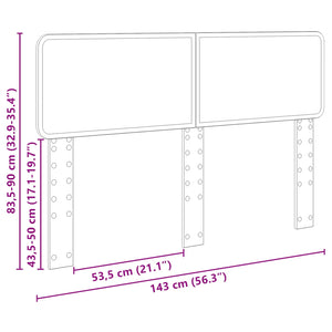 Κεφαλάρι Καφέ δρυς 140 cm Επεξεργασμένο ξύλο - Pakobazaar