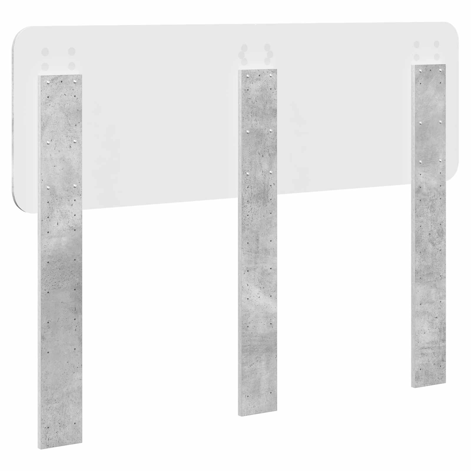 Κεφαλάρι Σκυρόδεμα Γκρι 120 cm Επεξεργασμένο ξύλο - Pakobazaar