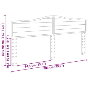 Κεφαλάρι Λευκό 200 cm Επεξεργασμένο ξύλο - Pakobazaar