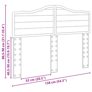 Κεφαλάρι Καφέ δρυς 135 cm Επεξεργασμένο ξύλο - Pakobazaar