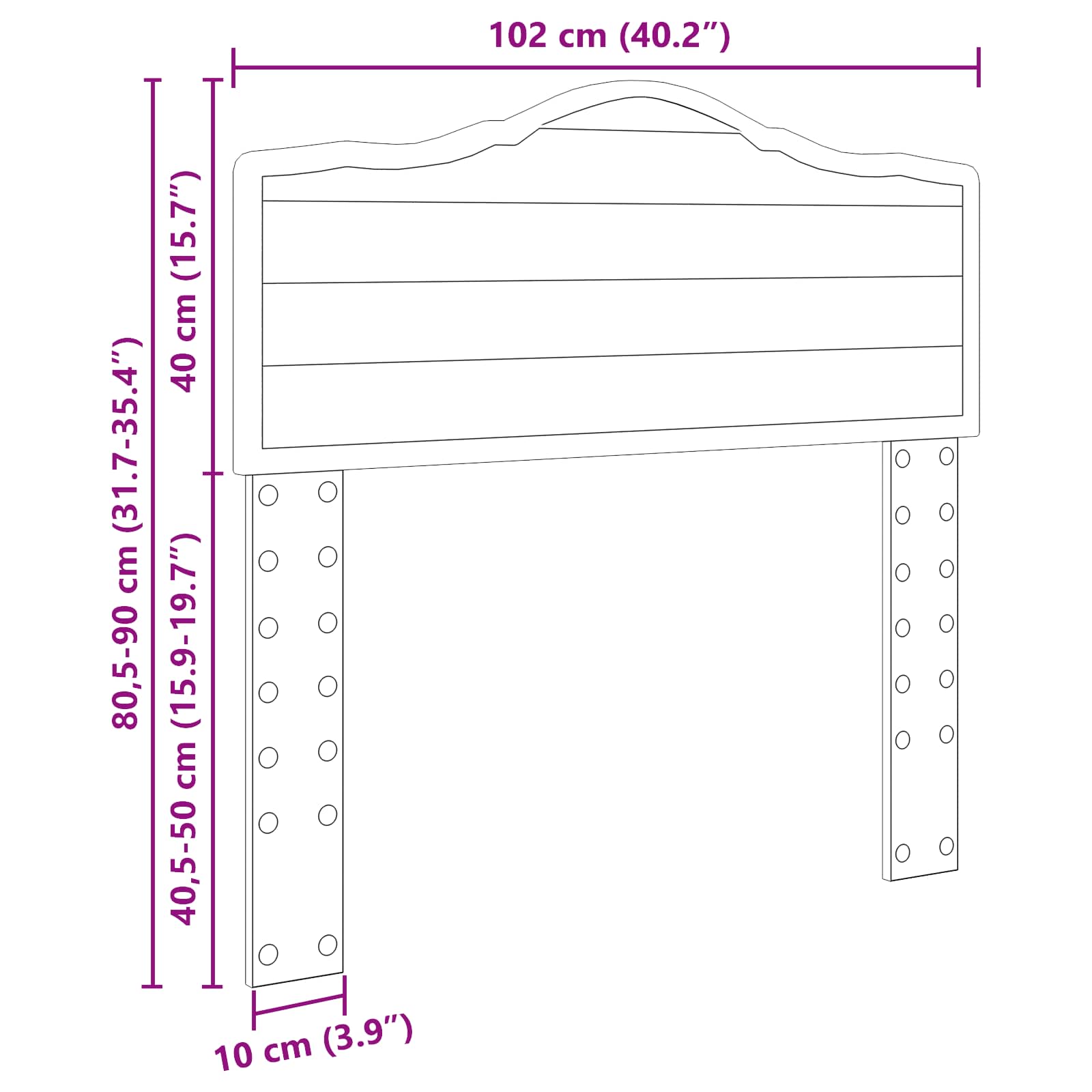 Κεφαλάρι Δρύς Sonoma 100 cm Επεξεργασμένο ξύλο - Pakobazaar