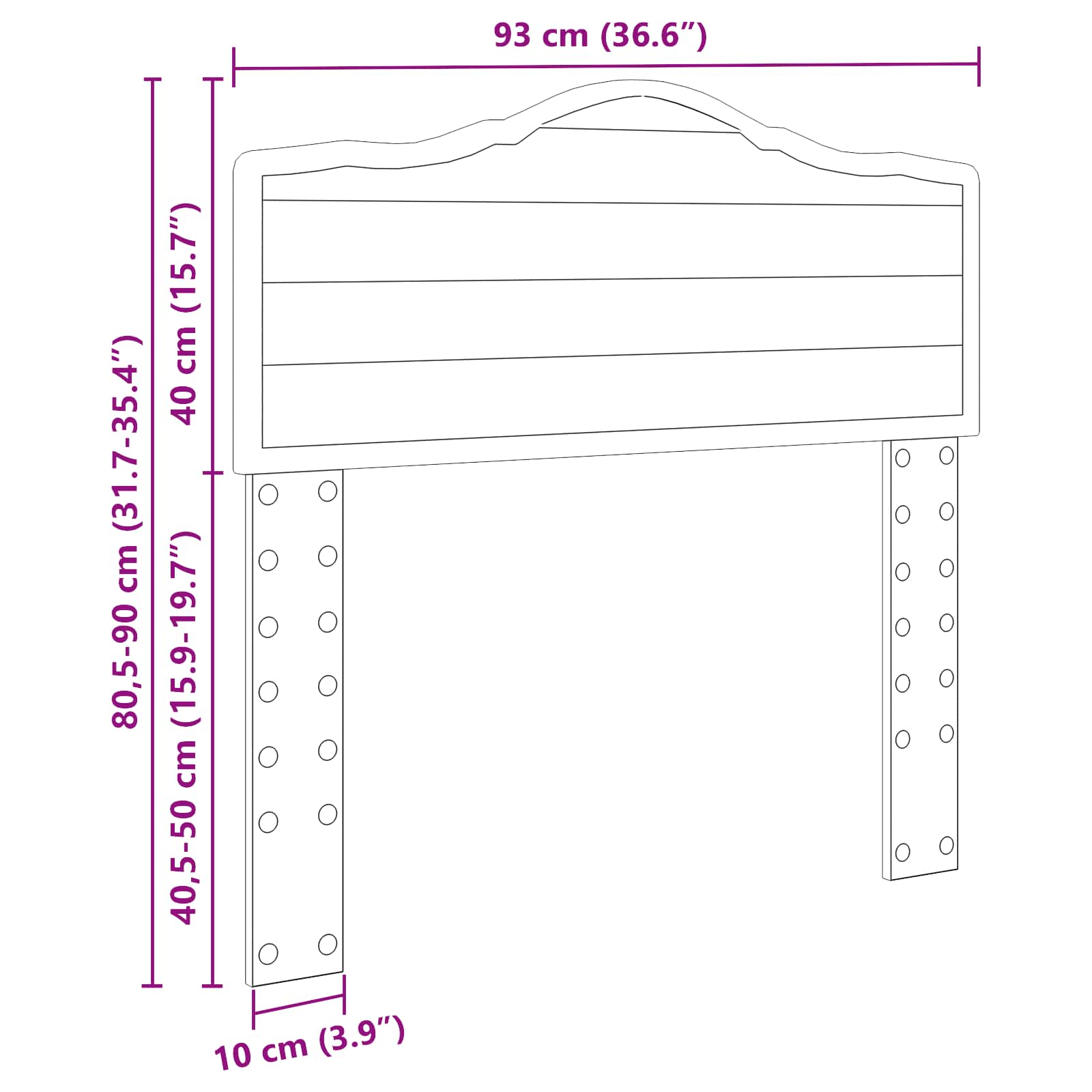 Κεφαλάρι Δρύς Sonoma 90 cm Επεξεργασμένο ξύλο - Pakobazaar