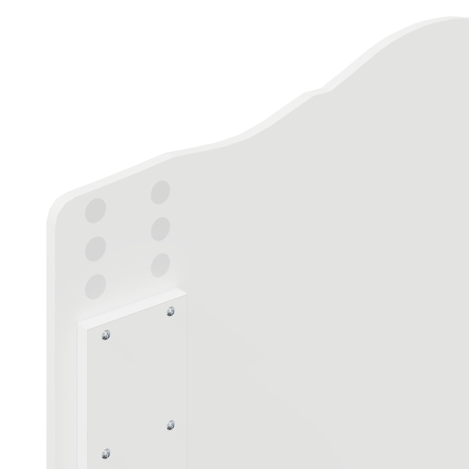 Κεφαλάρι Λαμπερό Λευκό 80 cm Επεξεργασμένο ξύλο - Pakobazaar