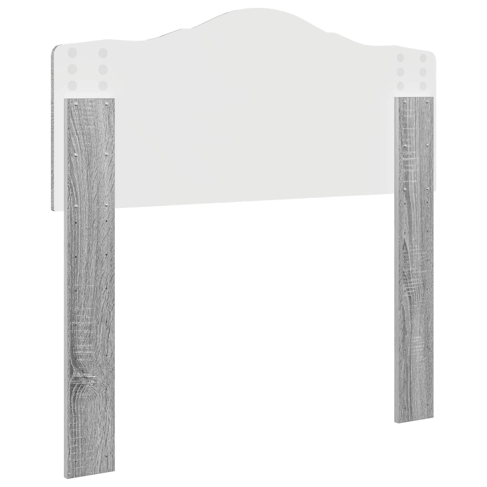 Κεφαλάρι Γκρίζο Σονομα 80 cm Επεξεργασμένο ξύλο - Pakobazaar