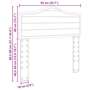 Κεφαλάρι Artisan Oak 80 cm Επεξεργασμένο ξύλο - Pakobazaar