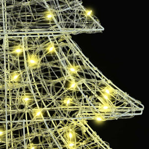 Χριστουγεννιάτικο Δέντρο με 100 LED Θερμό λευκό 120 cm Ακρυλικό - Pakobazaar