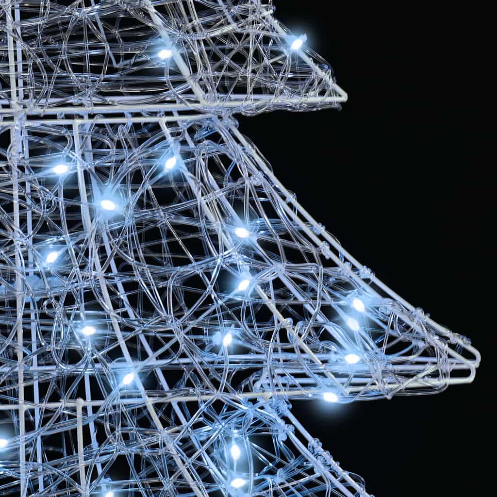 Χριστουγεννιάτικο Δέντρο με 100 LED Ψυχρό λευκό 120 cm Ακρυλικό - Pakobazaar