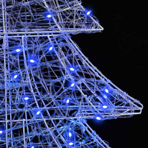 Χριστουγεννιάτικο Δέντρο με 100 LED Μπλε 120 cm Ακρυλικό - Pakobazaar