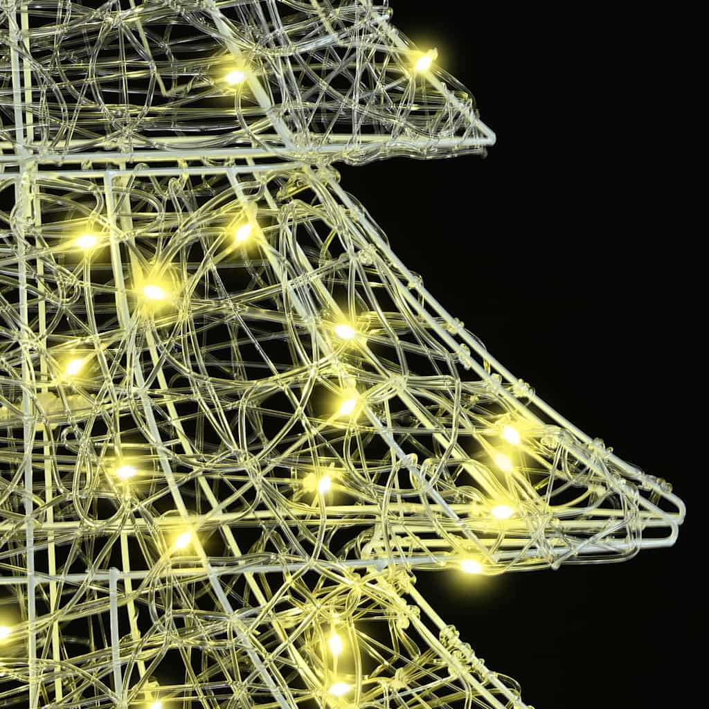 Χριστουγεννιάτικο Δέντρο με 160 LED Θερμό λευκό 150 cm Ακρυλικό - Pakobazaar
