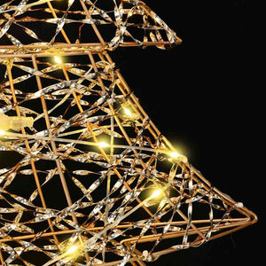 Χριστουγεννιάτικο Δέντρο με 120 LED Θερμό λευκό 120,5 cm PET - Pakobazaar