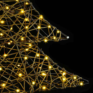 Χριστουγεννιάτικο Δέντρο με 120 LED Θερμό λευκό 150 cm Ρατάν - Pakobazaar