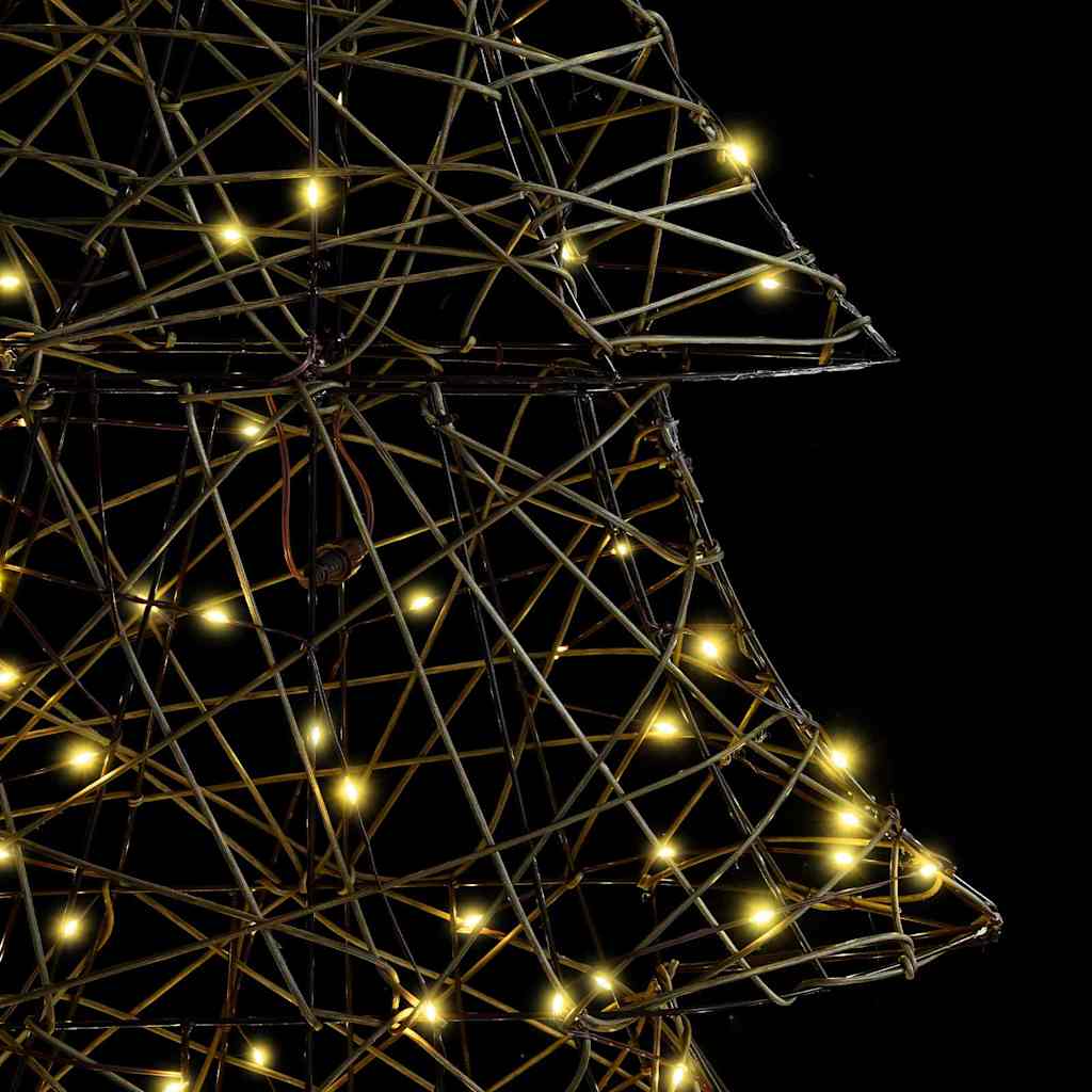 Χριστουγεννιάτικο Δέντρο με 160 LED Θερμό λευκό 150 cm Ρατάν - Pakobazaar