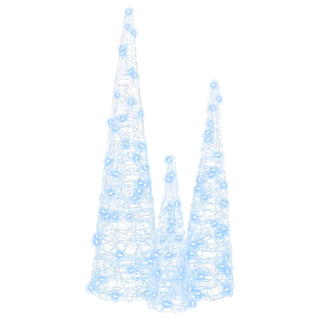 Χριστουγεννιάτικο Δέντρο 3 pcs Ψυχρό λευκό 20 x 20 x 80 εκ - Pakobazaar