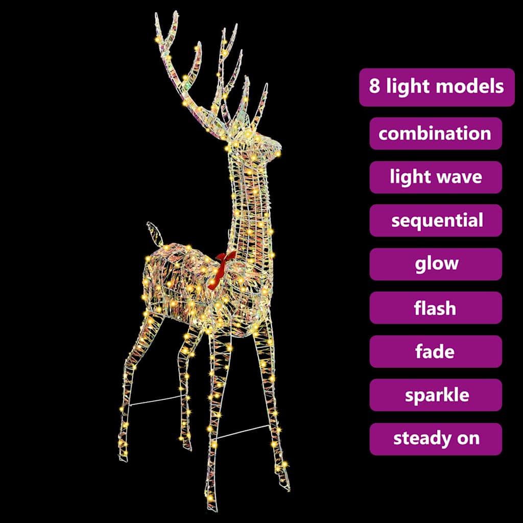 3D Ελάφι 250 LED Θερμό λευκό 96 x 40 x 180 cm PET