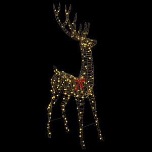 3D Ελάφι 250 LED Θερμό λευκό 180 cm Ρατάν