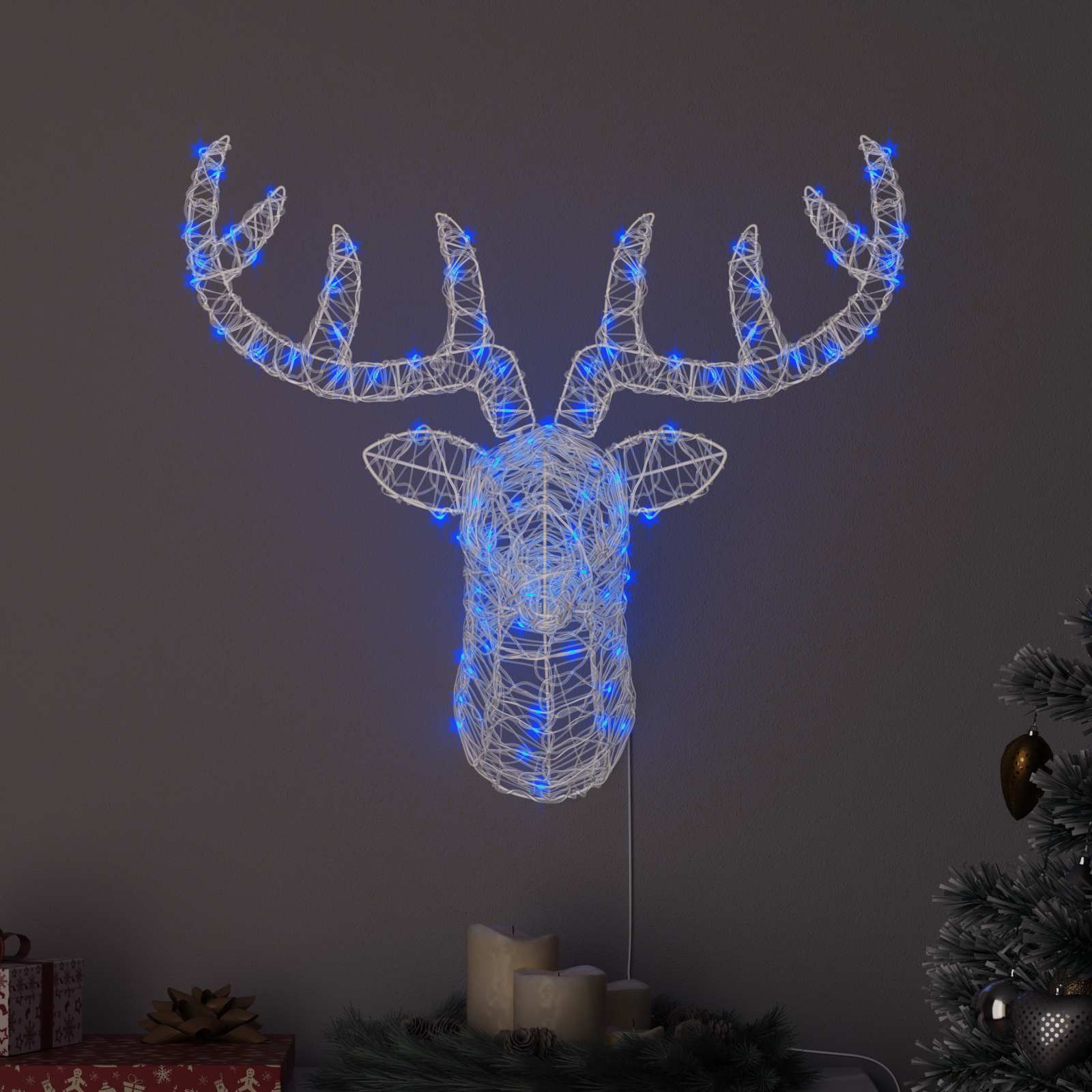 Κεφάλι Ράντερ με 140 LED Μπλε 68 x 36,5 x 62,5 εκ Ακρυλικό - Pakobazaar