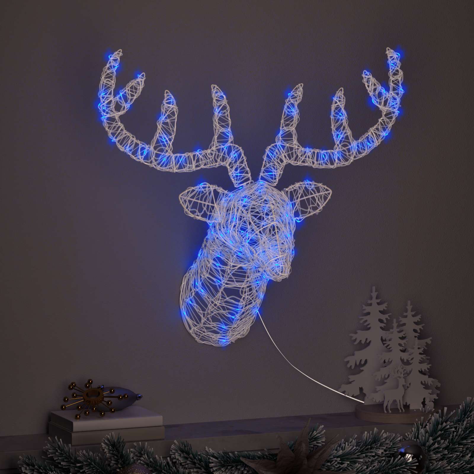 Κεφάλι Ράντερ με 140 LED Μπλε 68 x 36,5 x 62,5 εκ Ακρυλικό - Pakobazaar