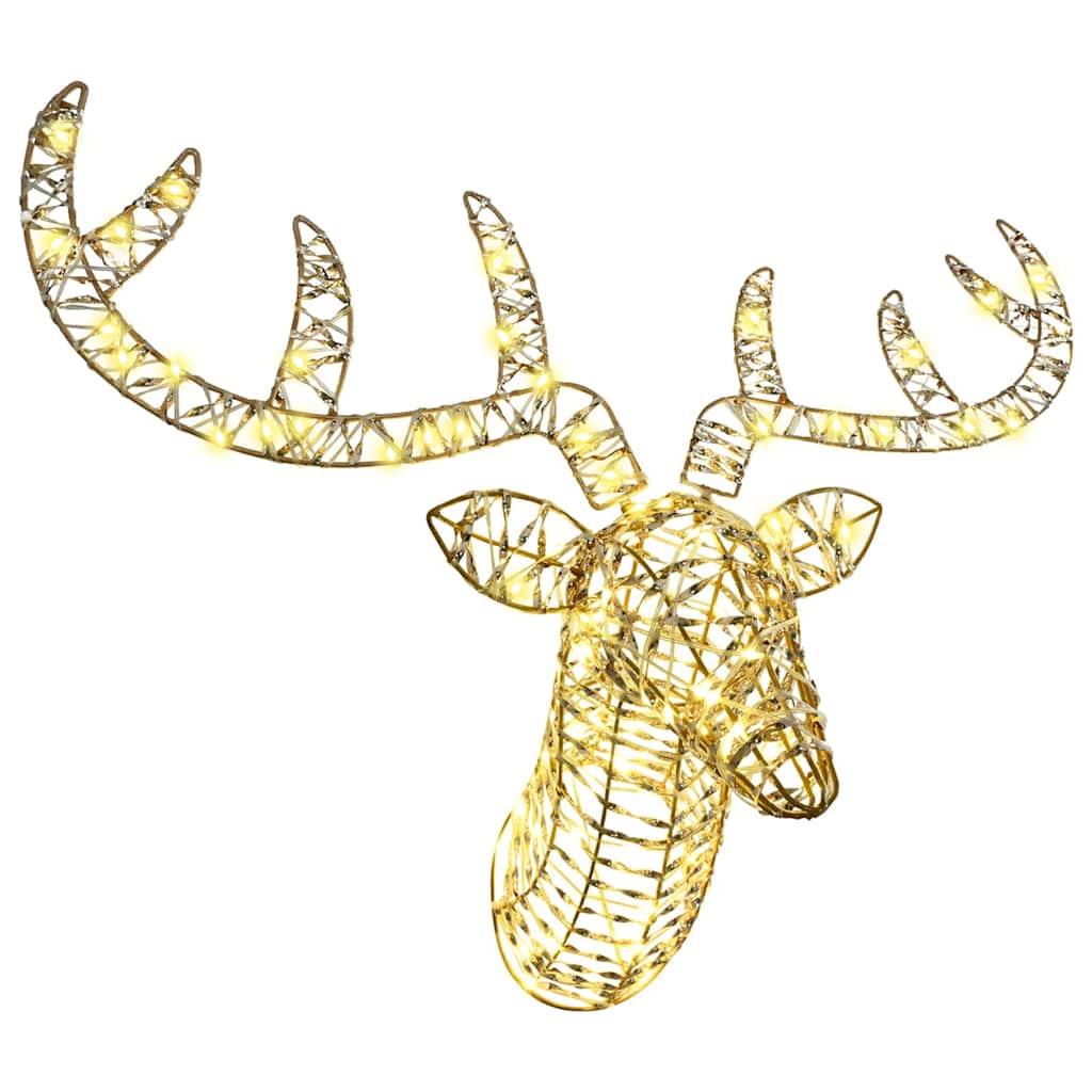 Έλκηθρο με Ελάφια Θερμό λευκό 68 x 36.5 x 62.5 εκ. PET - Pakobazaar