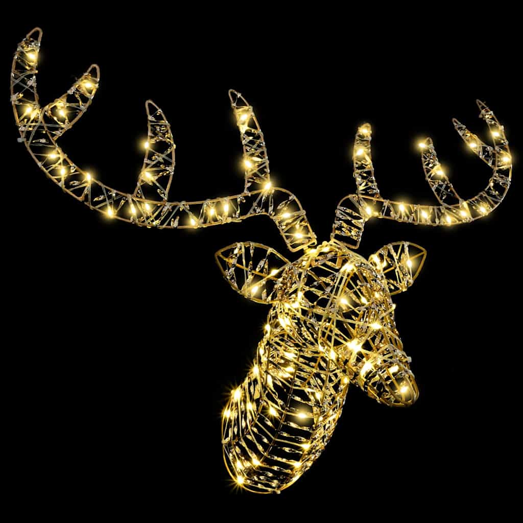 Έλκηθρο με Ελάφια Θερμό λευκό 68 x 36.5 x 62.5 εκ. PET - Pakobazaar