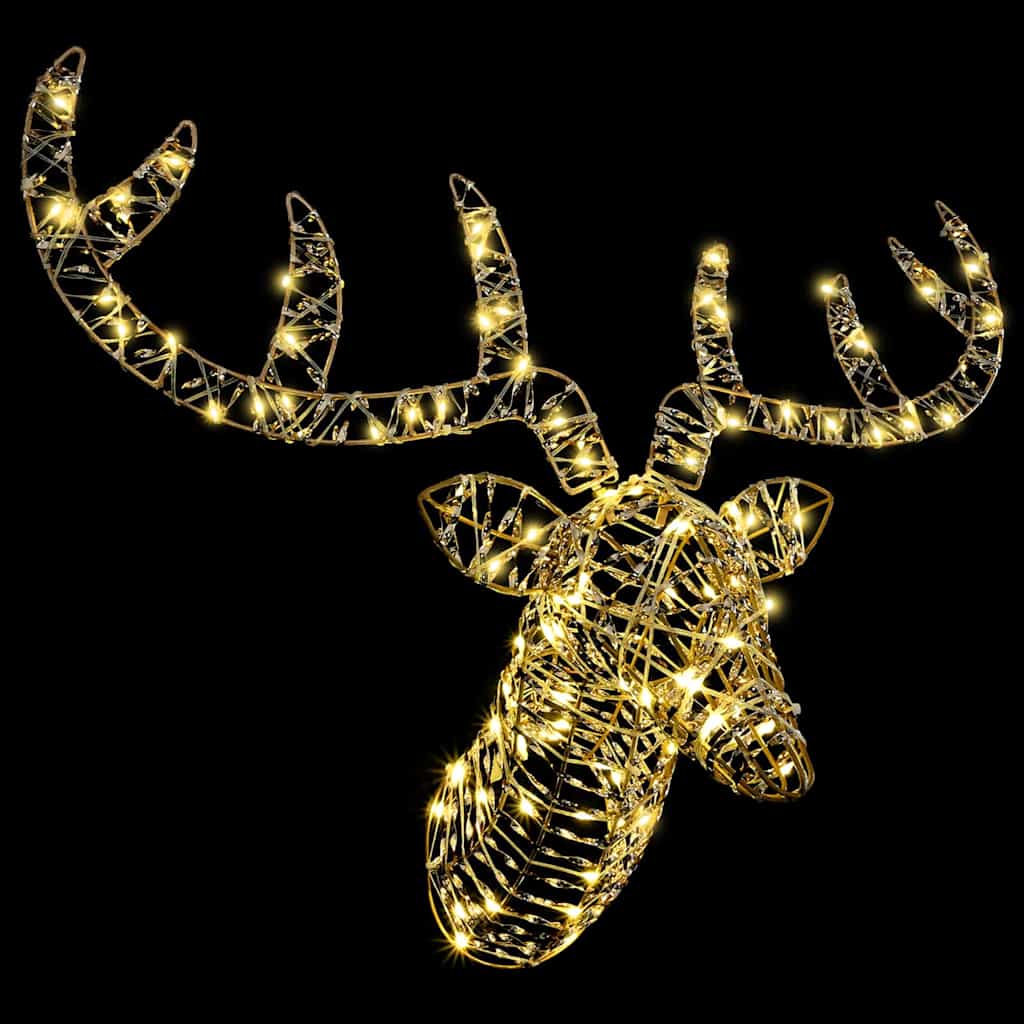 Έλκηθρο με Ελάφια Θερμό λευκό 68 x 36,5 x 62,5 εκ Ρατάν - Pakobazaar