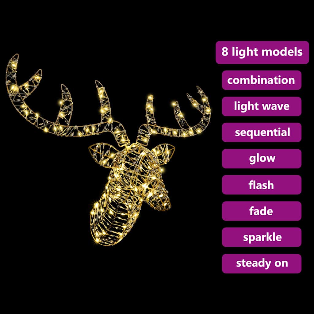 Έλκηθρο με Ελάφια Θερμό λευκό 68 x 36,5 x 62,5 εκ Ρατάν - Pakobazaar