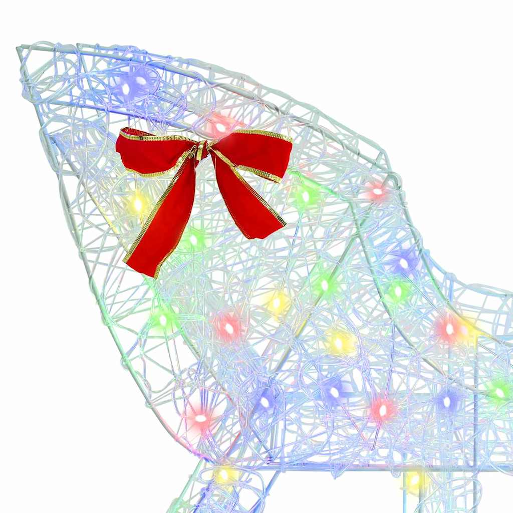 Έλκηθρο με Ελάφια πολύχρωμο 70 x 26 x 129 εκ. Ακρυλικό - Pakobazaar