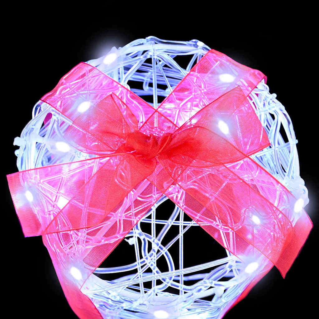 Διακόσμηση Κουτιού Δώρου 3 pcs Ψυχρό λευκό 20 x 20 x 21 εκ - Pakobazaar