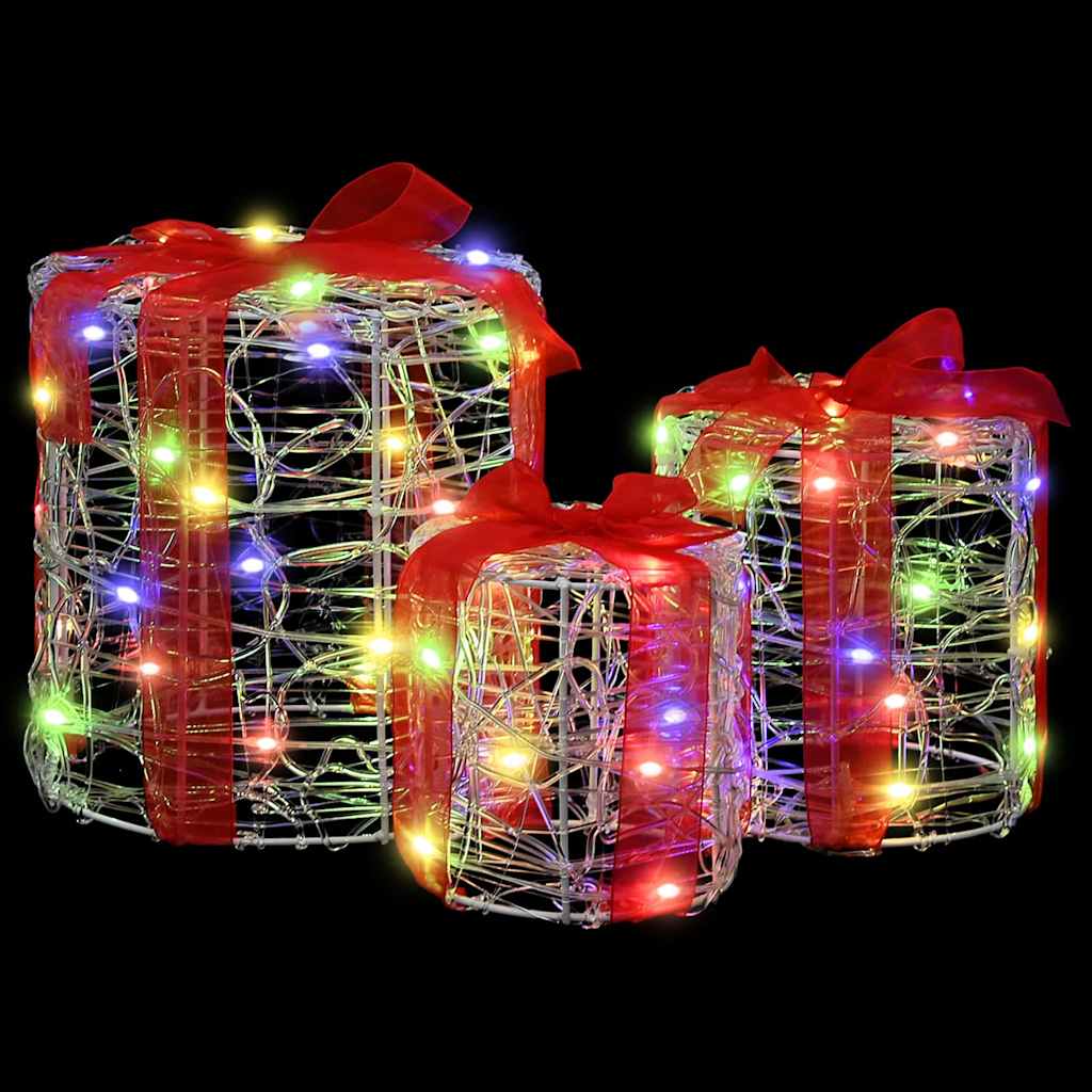 Διακόσμηση Κουτιού Δώρου 3 pcs πολύχρωμο 20 x 20 x 21 εκ - Pakobazaar