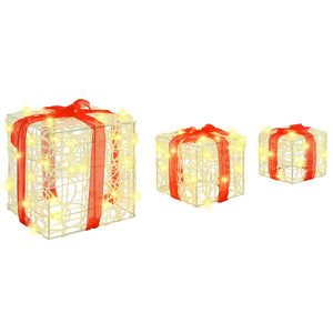 Κουτί Δώρου 3 pcs Θερμό λευκό 20 x 20 x 20 εκ. Ακρυλικό - Pakobazaar