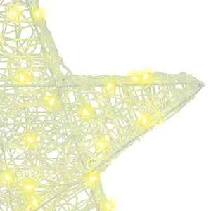 3D Αστέρι με 50 LED Θερμό λευκό 55 x 53.5 x 10 εκ Ακρυλικό - Pakobazaar