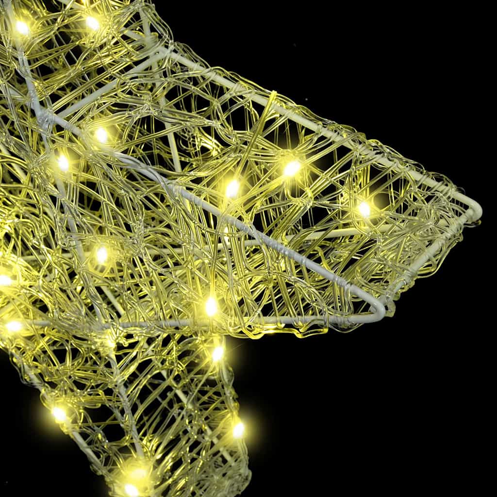 3D Αστέρι με 50 LED Θερμό λευκό 55 x 53.5 x 10 εκ Ακρυλικό - Pakobazaar