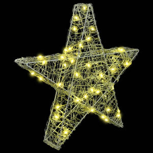 3D Αστέρι με 50 LED Θερμό λευκό 55 x 53.5 x 10 εκ Ακρυλικό - Pakobazaar