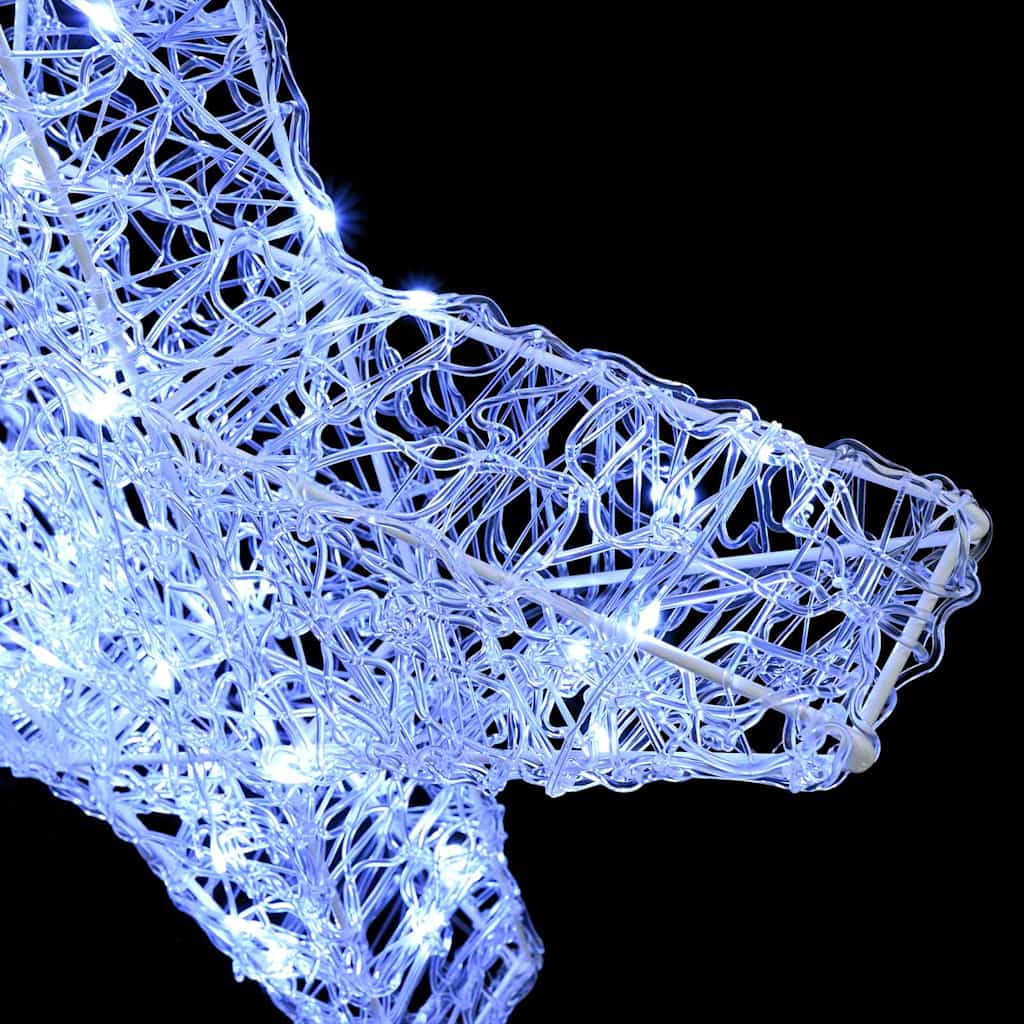 3D Αστέρι με 50 LED Ψυχρό λευκό 55 x 53.5 x 10 εκ Ακρυλικό - Pakobazaar