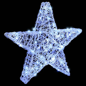 3D Αστέρι με 50 LED Ψυχρό λευκό 55 x 53.5 x 10 εκ Ακρυλικό - Pakobazaar