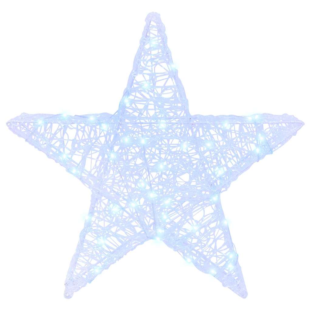 3D Αστέρι με 50 LED Ψυχρό λευκό 55 x 53.5 x 10 εκ Ακρυλικό - Pakobazaar