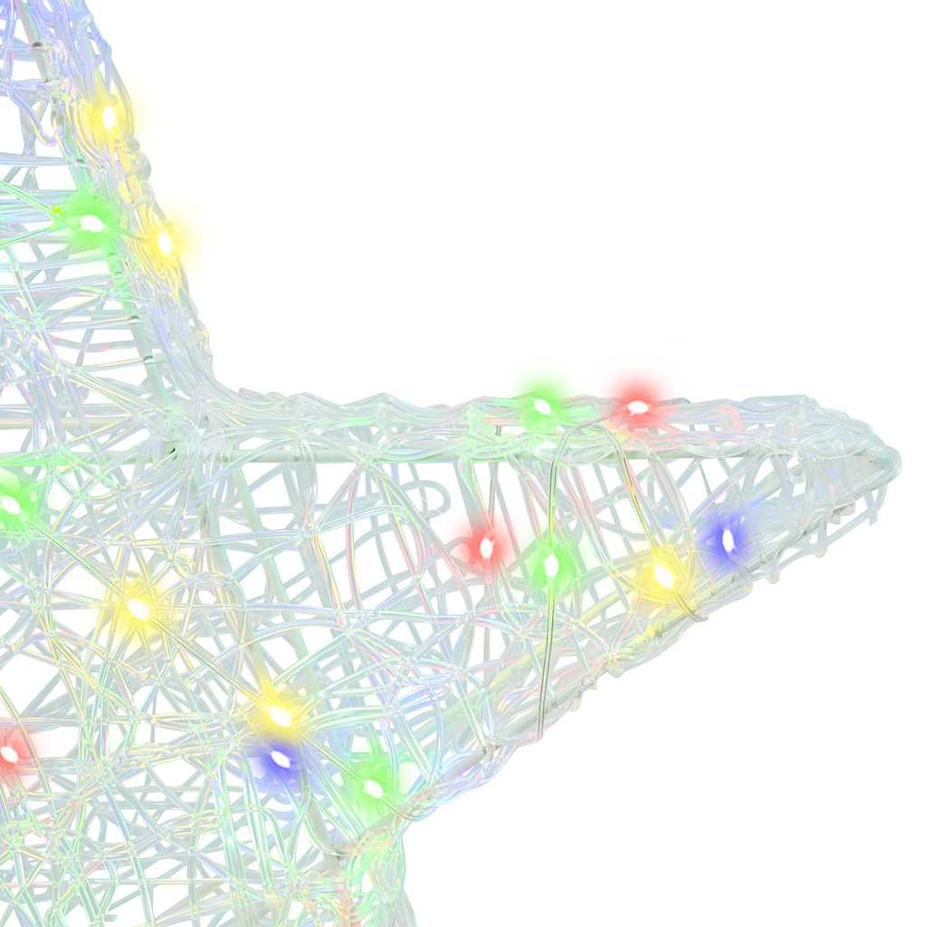 3D Αστέρι με 50 LED Πολύχρωμο 55 x 53.5 x 10 εκ Ακρυλικό - Pakobazaar