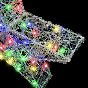 3D Αστέρι με 50 LED Πολύχρωμο 55 x 53.5 x 10 εκ Ακρυλικό - Pakobazaar