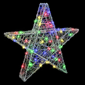3D Αστέρι με 50 LED Πολύχρωμο 55 x 53.5 x 10 εκ Ακρυλικό - Pakobazaar