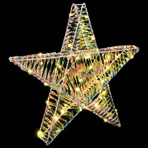 3D Αστέρι με 50 LED Θερμό λευκό 55 x 52.5 x 9 εκ PET - Pakobazaar
