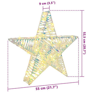 3D Αστέρι με 50 LED Θερμό λευκό 55 x 52.5 x 9 εκ PET - Pakobazaar