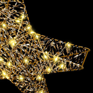 3D Αστέρι με 50 LED Θερμό λευκό 55 x 52.5 x 9 εκ PET - Pakobazaar